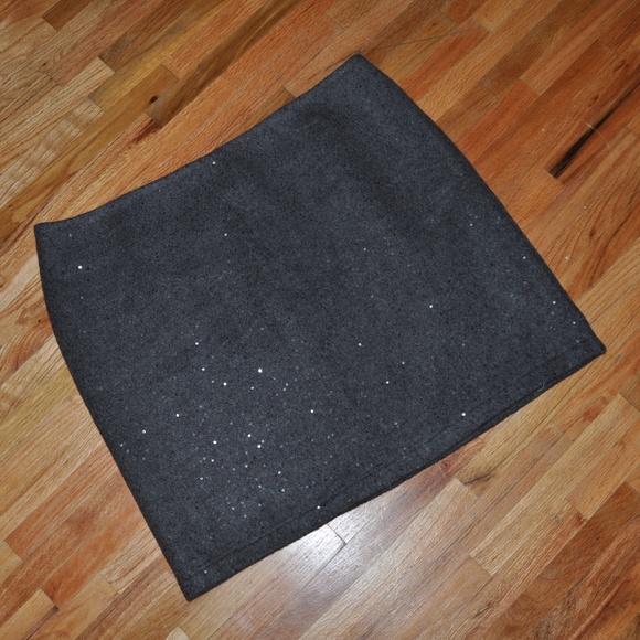 J. Jill Dresses & Skirts - New J.JILL Charcoal Sequin Wool Blend Skirt NWT E2
